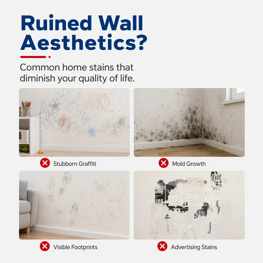 🥳2026 HOT SALE🥳💞50K+ SOLD! 🥩🍴 !All-in-One Wall Repair Paste with Roller Brush