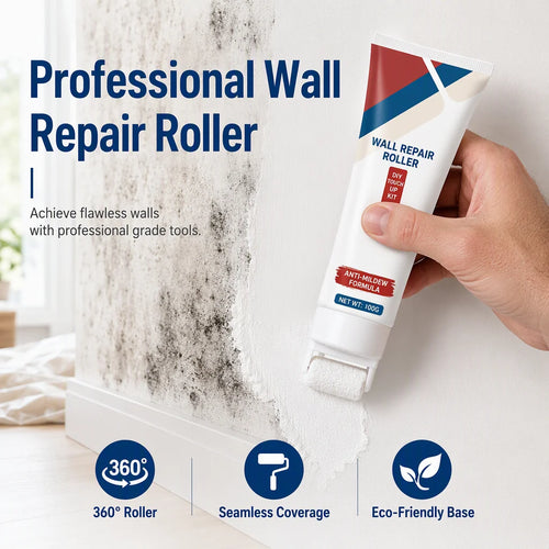 🥳2026 HOT SALE🥳💞50K+ SOLD! 🥩🍴 !All-in-One Wall Repair Paste with Roller Brush
