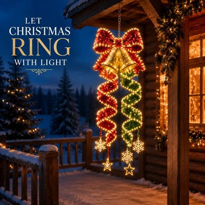 🎄 Christmas Magic Spiral Hanging LED Light – Festive Christmas Tree Decoration