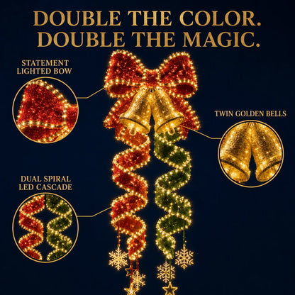 🎄 Christmas Magic Spiral Hanging LED Light – Festive Christmas Tree Decoration