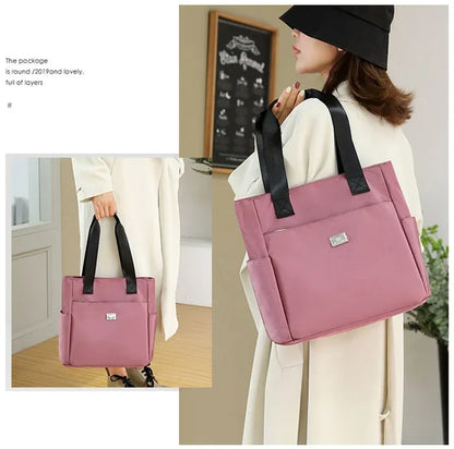 🔥Large Capacity Water Repellent Multi Pocket Nylon Shoulder Bag👜