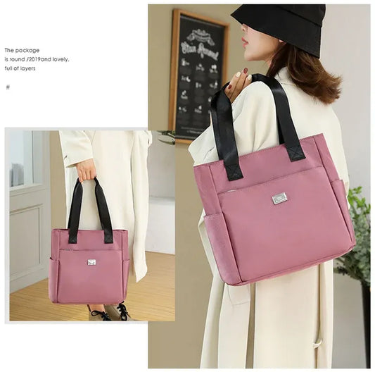 🔥Large Capacity Water Repellent Multi Pocket Nylon Shoulder Bag👜