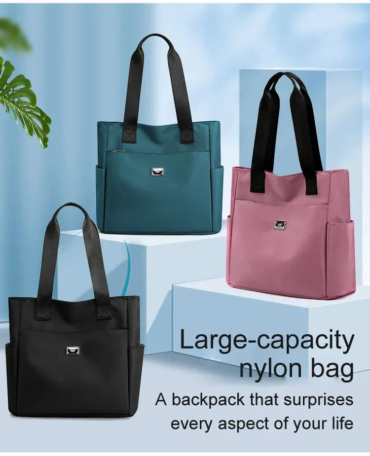 🔥Large Capacity Water Repellent Multi Pocket Nylon Shoulder Bag👜