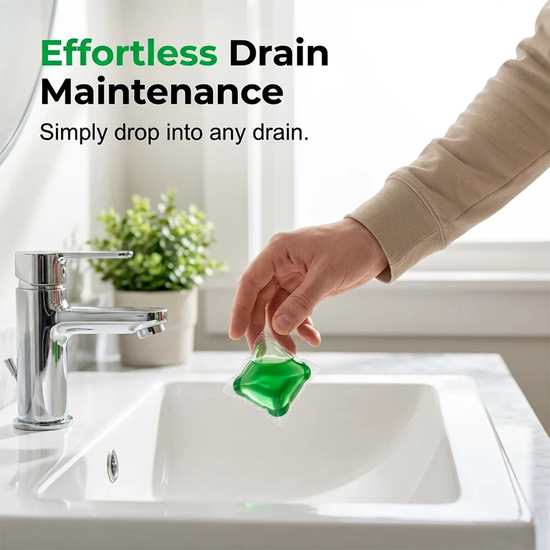 🥳2026 HOT SALE🥳💞50K+ SOLD!🏠💧 50% OFF! Drain Deodorizer Pods – Bio‑enzyme formula neutralizes smells at the source. Instant fresh scent, no harsh chemicals. Say goodbye to embarrassing odours. 🚰✅