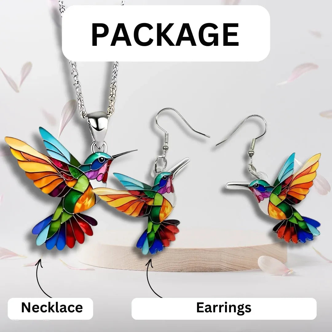 ✨💥Colorful Hummingbird Necklace-👩‍❤️‍👩ELEGANT HUMMINGBIRD NECKLACE🐦