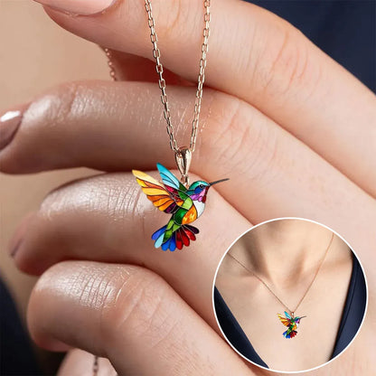 ✨💥Colorful Hummingbird Necklace-👩‍❤️‍👩ELEGANT HUMMINGBIRD NECKLACE🐦