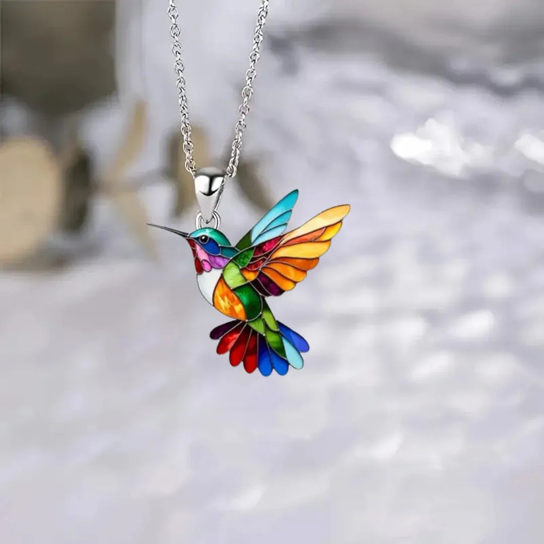 ✨💥Colorful Hummingbird Necklace-👩‍❤️‍👩ELEGANT HUMMINGBIRD NECKLACE🐦