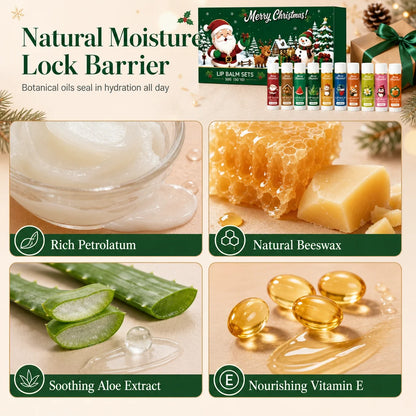 🎄💋Christmas Moisturizing Lip Balm Set – Hydrating, Long-Lasting, Perfect Holiday Gift