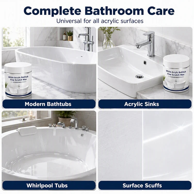 White Acrylic Bathtub Fine Scratch Repair Wax