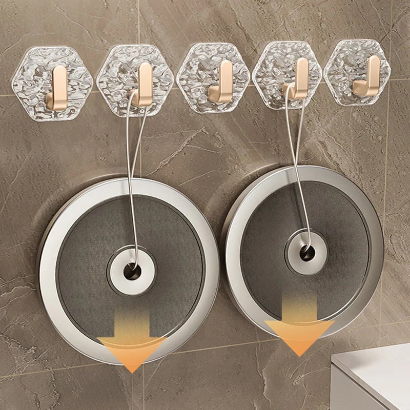 10 PCS Punch-Free Ripple Wall Adhesive Hooks🥳