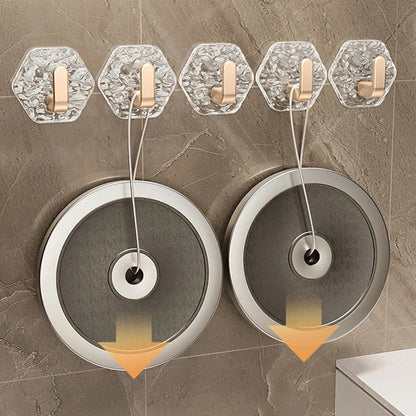 10 PCS Punch-Free Ripple Wall Adhesive Hooks🥳