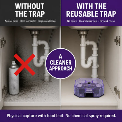 🪳✨ Reusable No-Spray Roach Trap – Chemical-Free, Washable & Easy to Reuse 🏠♻️