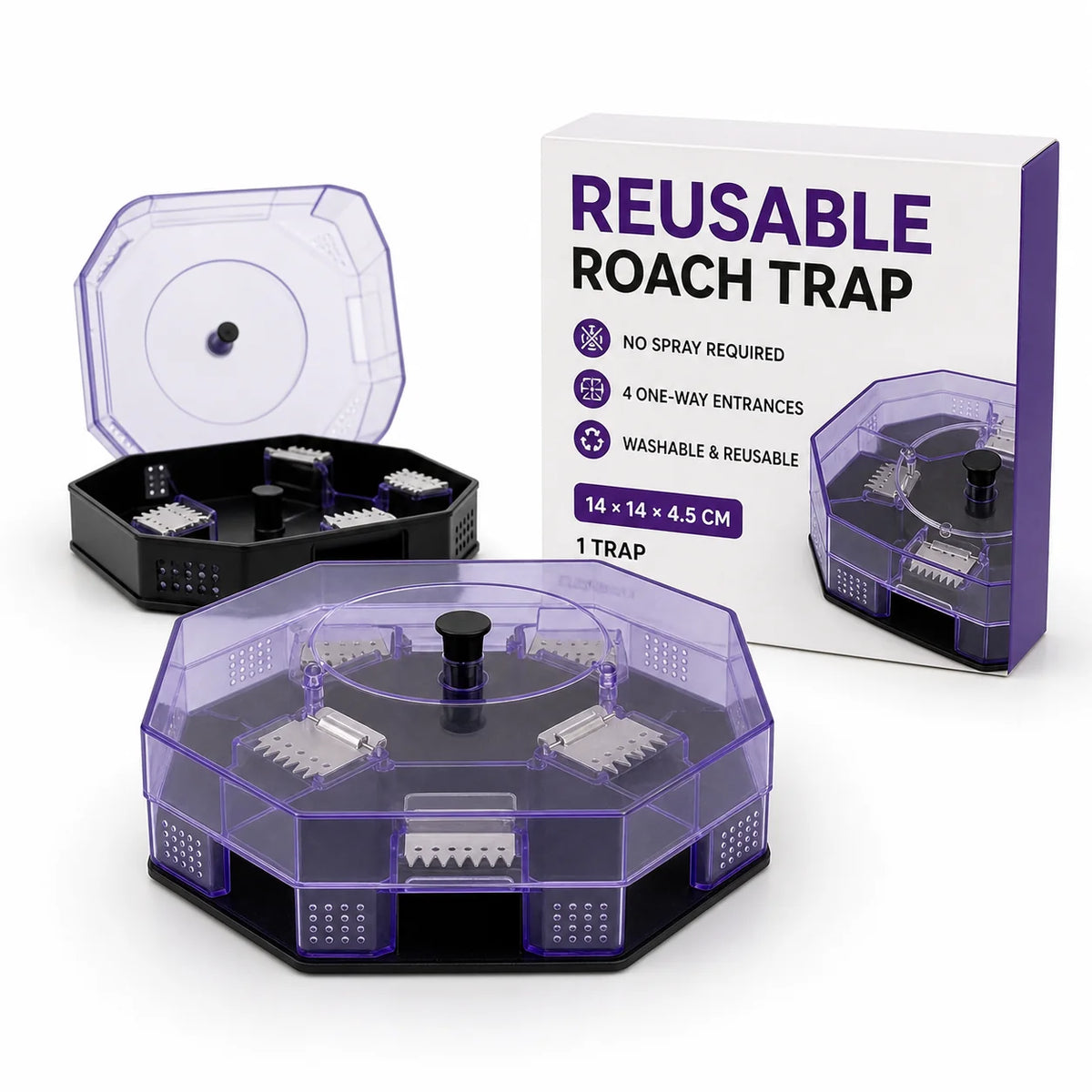 🪳✨ Reusable No-Spray Roach Trap – Chemical-Free, Washable & Easy to Reuse 🏠♻️