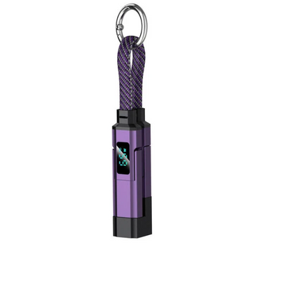🔌 4-in-1 Charging Cable with Digital Display & Keychain – Fast-Charging, Kink-Resistant & Compact