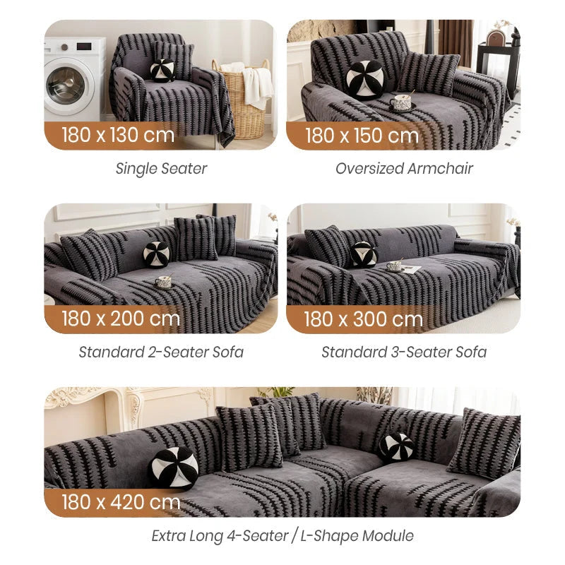 🔥50% OFF Sale!🔥🛋️ Cover Scratches & Add Warmth – Soft Plush Sofa Protector That Stays Put. Pet-Friendly & Durable