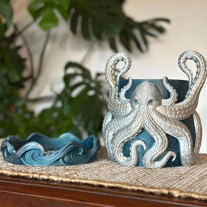 🥳3D Printed Kraken Planter – Octopus Planter with Tray🔥BUY 2 GET 10% OFF