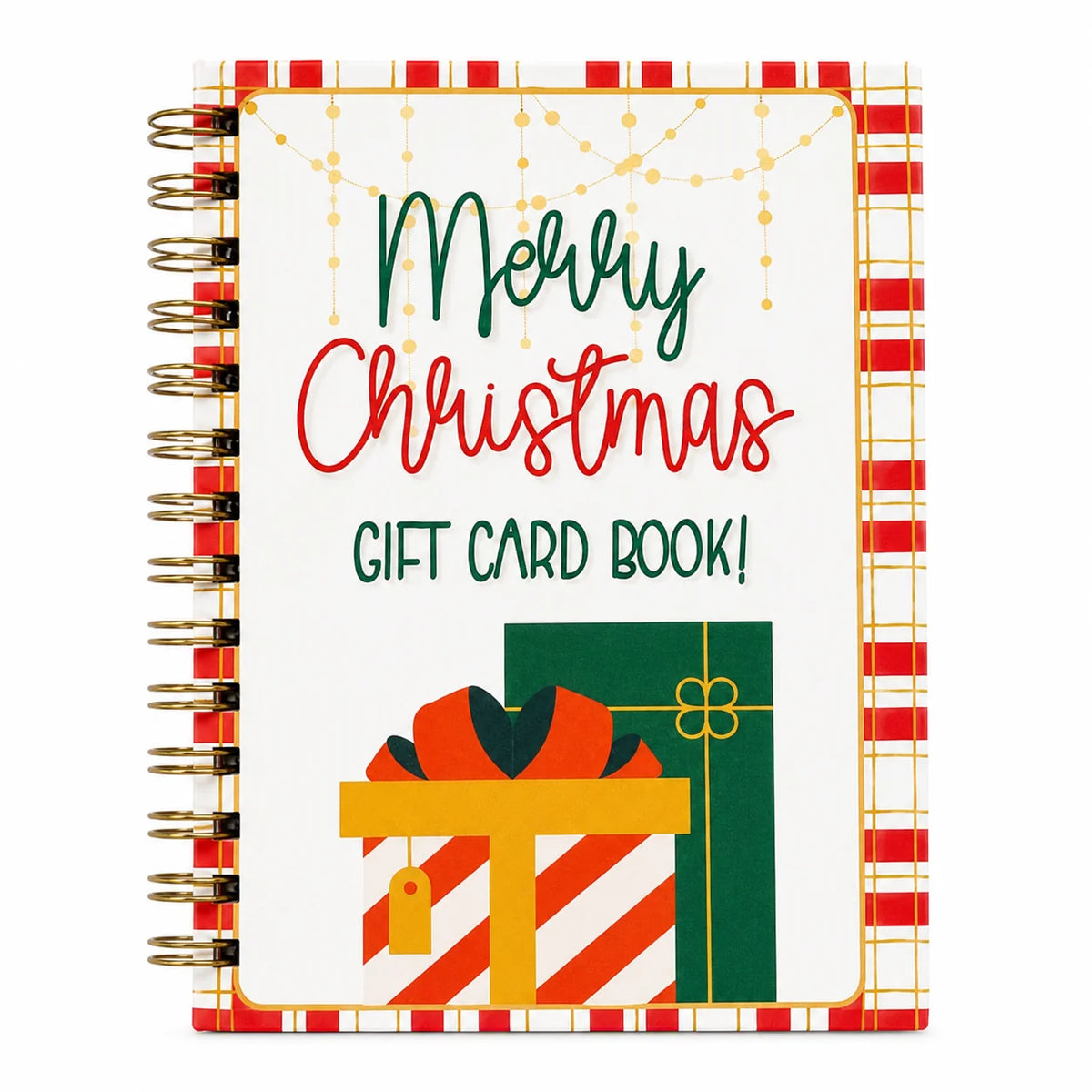 🎅Christmas Gift Card Book, DIY Spiral-Bound Christmas Gift Card Holder Book🎁Personalized Xmas Gifts for Family, Festive & Party Supplies