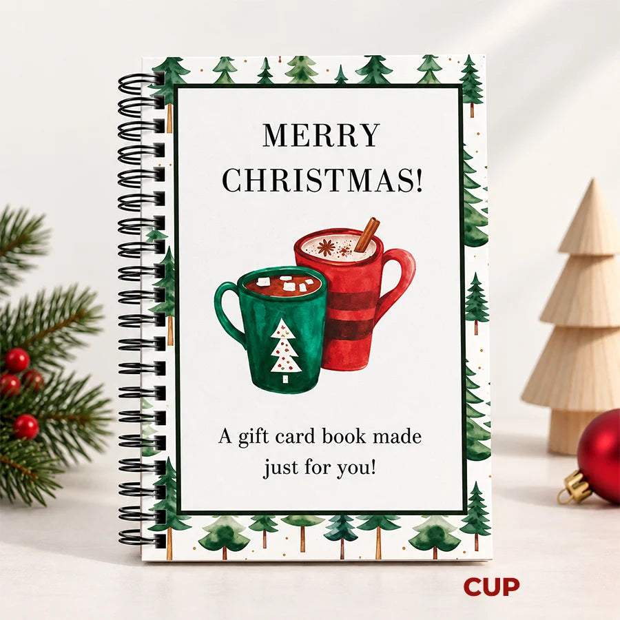 🔥 Last Day 50% OFF 🔥 Christmas Gift Card Book – 12 Gift Card Pages & Personal Message Holder