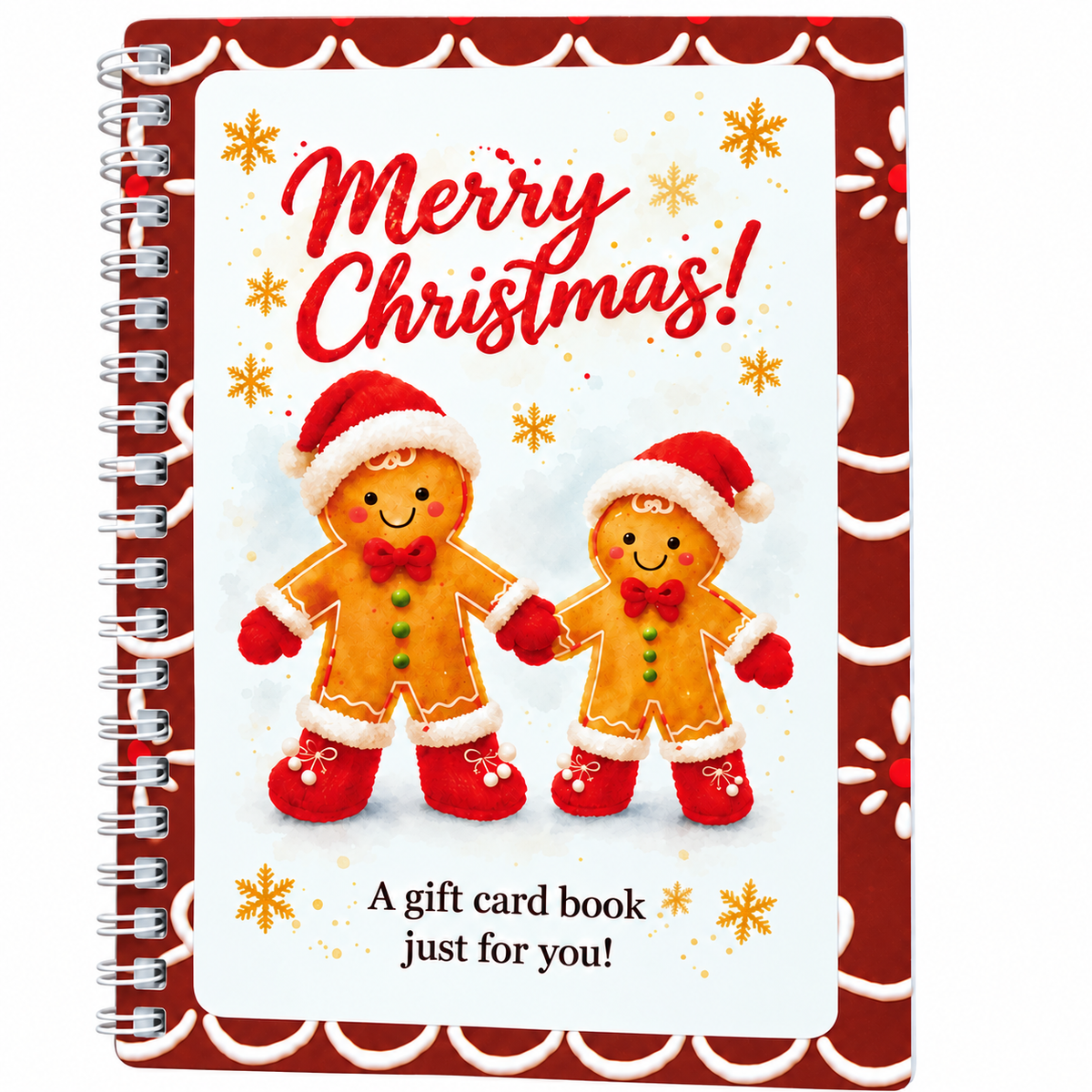 🎅Christmas Gift Card Book, DIY Spiral-Bound Christmas Gift Card Holder Book🎁Personalized Xmas Gifts for Family, Festive & Party Supplies