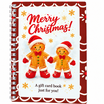 🎅Christmas Gift Card Book, DIY Spiral-Bound Christmas Gift Card Holder Book🎁Personalized Xmas Gifts for Family, Festive & Party Supplies