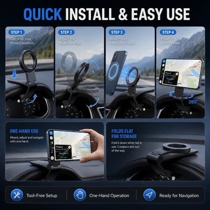 🥳HOT SALE🥳💞15K+ SOLD! Car Phone Mount N52 magnets, 360° rotation & anti-slip. Secure drive – grab yours! ✅