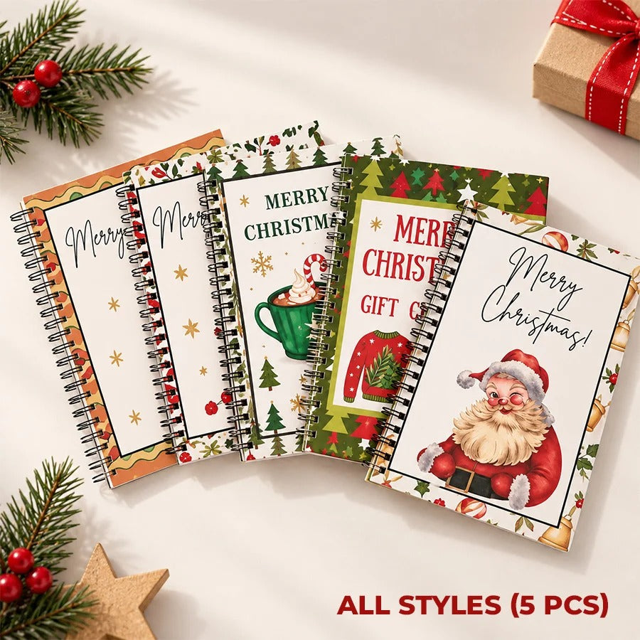 🎅Christmas Gift Card Book, DIY Spiral-Bound Christmas Gift Card Holder Book🎁Personalized Xmas Gifts for Family, Festive & Party Supplies