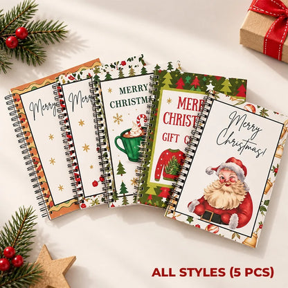 🎅Christmas Gift Card Book, DIY Spiral-Bound Christmas Gift Card Holder Book🎁Personalized Xmas Gifts for Family, Festive & Party Supplies