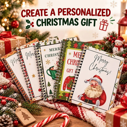 🎅Christmas Gift Card Book, DIY Spiral-Bound Christmas Gift Card Holder Book🎁Personalized Xmas Gifts for Family, Festive & Party Supplies