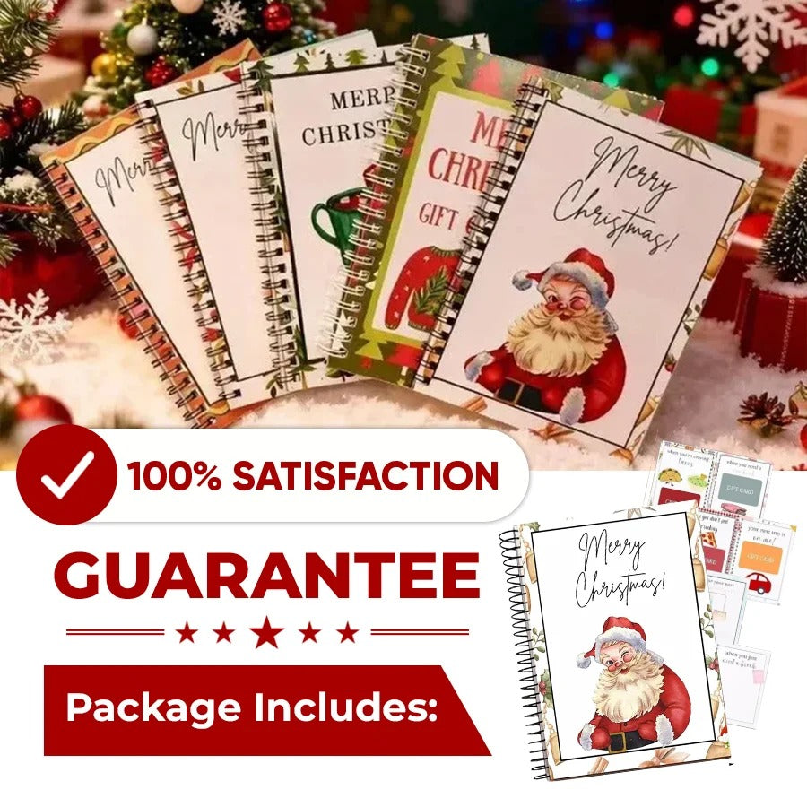 🎅Christmas Gift Card Book, DIY Spiral-Bound Christmas Gift Card Holder Book🎁Personalized Xmas Gifts for Family, Festive & Party Supplies