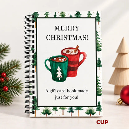 🎅Christmas Gift Card Book, DIY Spiral-Bound Christmas Gift Card Holder Book🎁Personalized Xmas Gifts for Family, Festive & Party Supplies