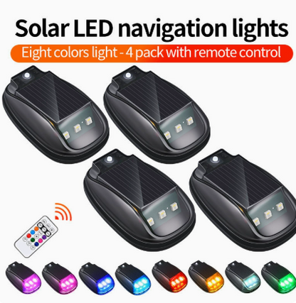 🚙 5-Pack Solar RGB Roof Strobe Light Set – Wireless & No-Drill
