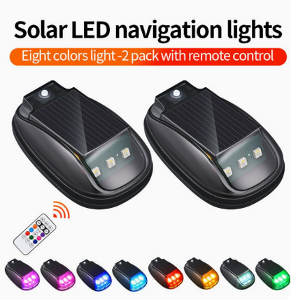 🚙 5-Pack Solar RGB Roof Strobe Light Set – Wireless & No-Drill