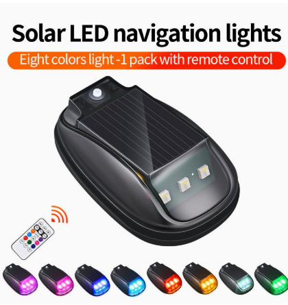 🚙 5-Pack Solar RGB Roof Strobe Light Set – Wireless & No-Drill