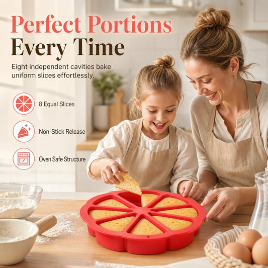 🥳HOT SALE🥳💞49K+ SOLD! Buy 2 Get 1 FREE! Silicone Cake Mold – 8 cavities, 23cm & flexible release. Perfect portions – grab yours! ✅