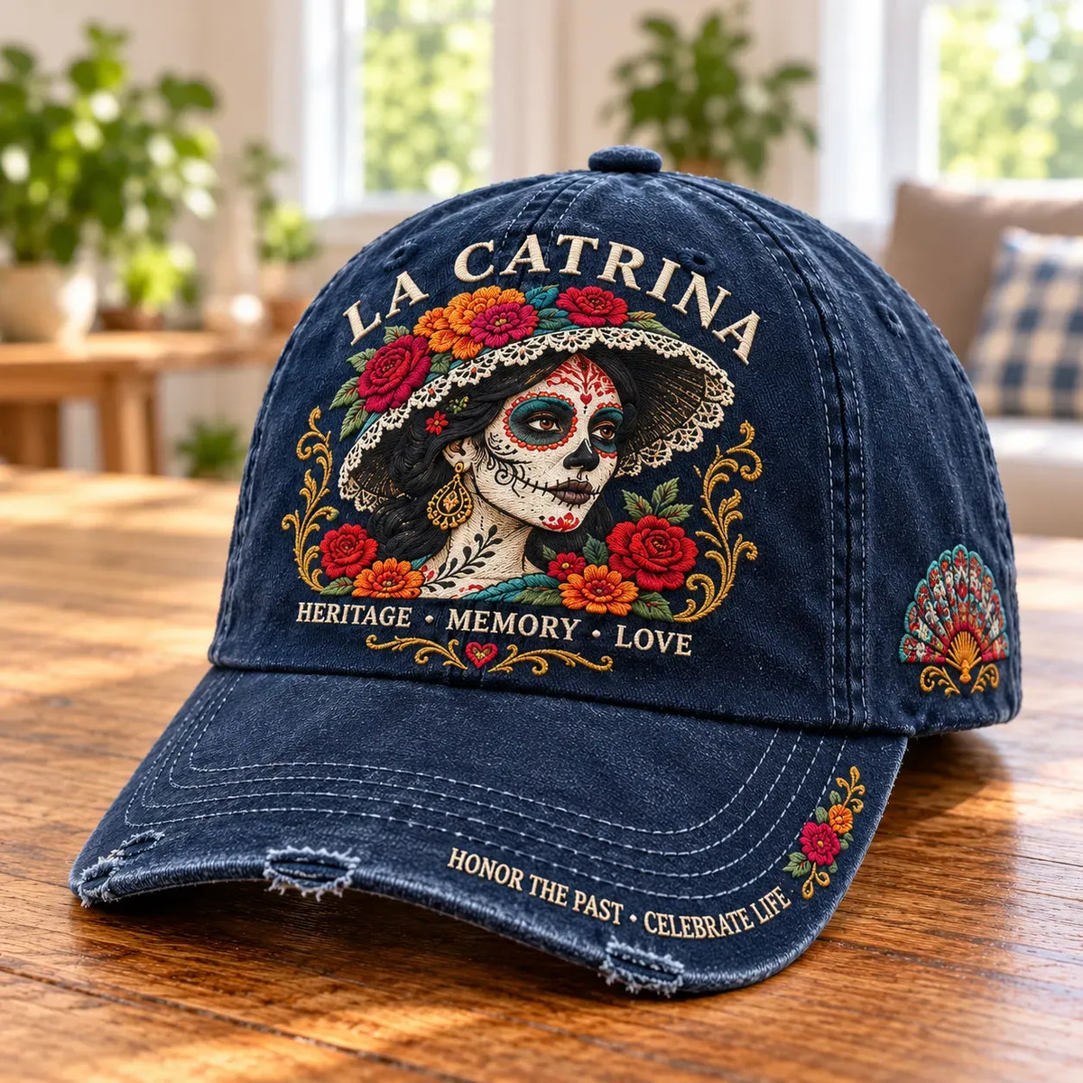 🌹💀 Memory & Bloom Catrina Cap – Floral Heritage Hat for Celebrations & Everyday Style🎁