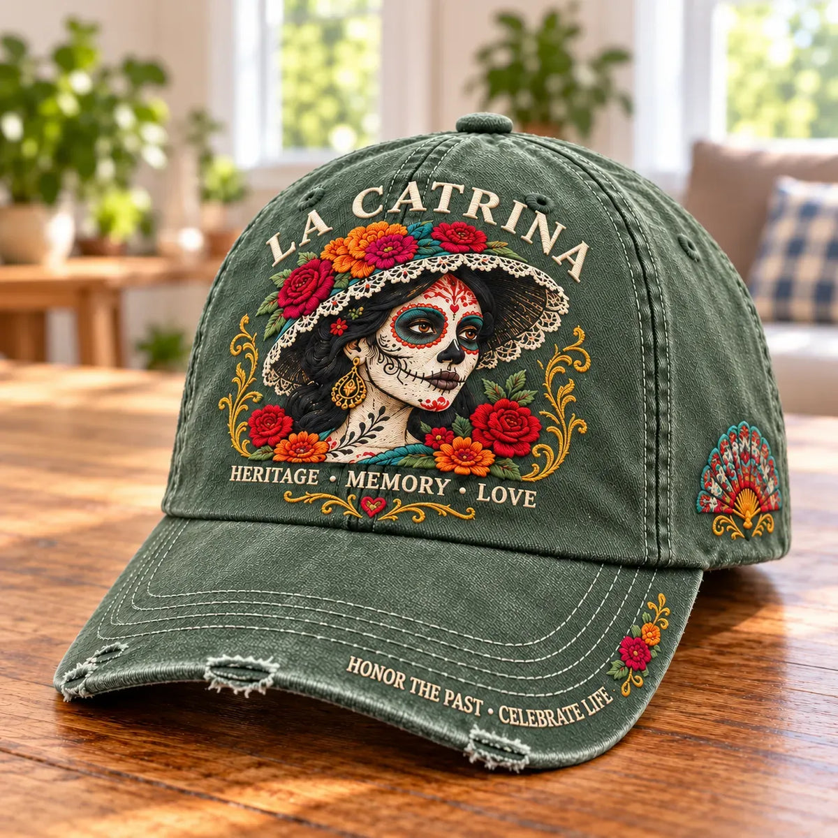 🌹💀 Memory & Bloom Catrina Cap – Floral Heritage Hat for Celebrations & Everyday Style🎁