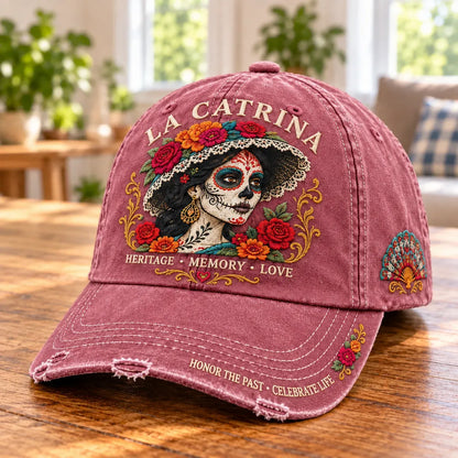 🌹💀 Memory & Bloom Catrina Cap – Floral Heritage Hat for Celebrations & Everyday Style🎁