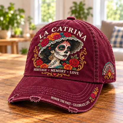 🌹💀 Memory & Bloom Catrina Cap – Floral Heritage Hat for Celebrations & Everyday Style🎁