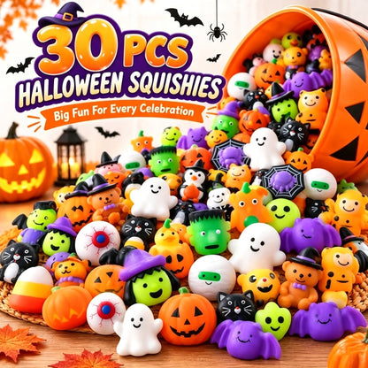 🔥Last Day 50% OFF - 🎃 30PCS Halloween Mini Squishy Toys for Kids（With pumpkin bucket）