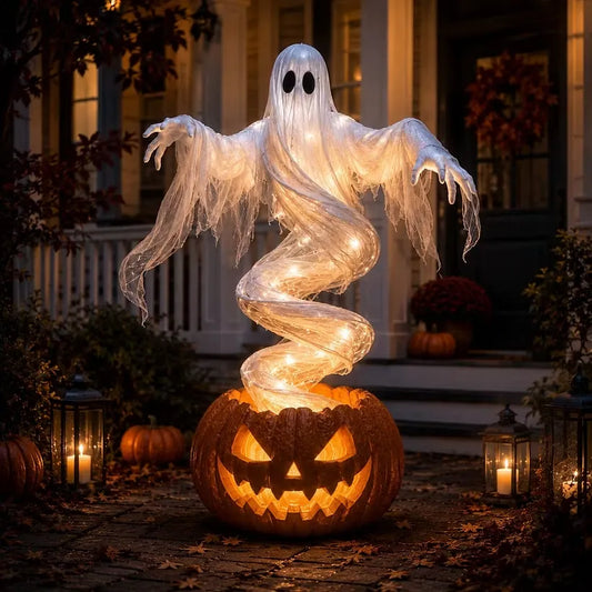 🔥Get 50% OFF👻Swirling Ghost Pumpkin Yard Lamp🎃(FREE Shipping)