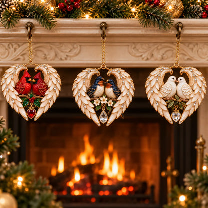 ❤️2026 Angel Wing Heart Christmas Ornaments
