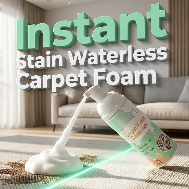 🔥BUY 1 GET 1 FREE 🫧 Waterless Carpet Foam Stain Remover – Lift, Wipe & Refresh