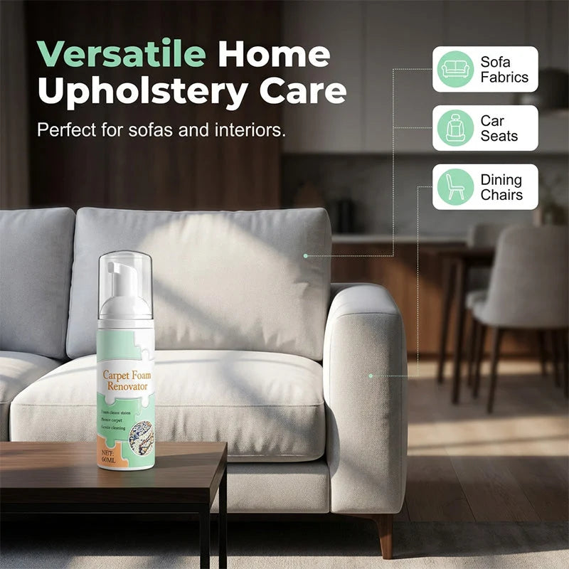 🔥BUY 1 GET 1 FREE 🫧 Waterless Carpet Foam Stain Remover – Lift, Wipe & Refresh