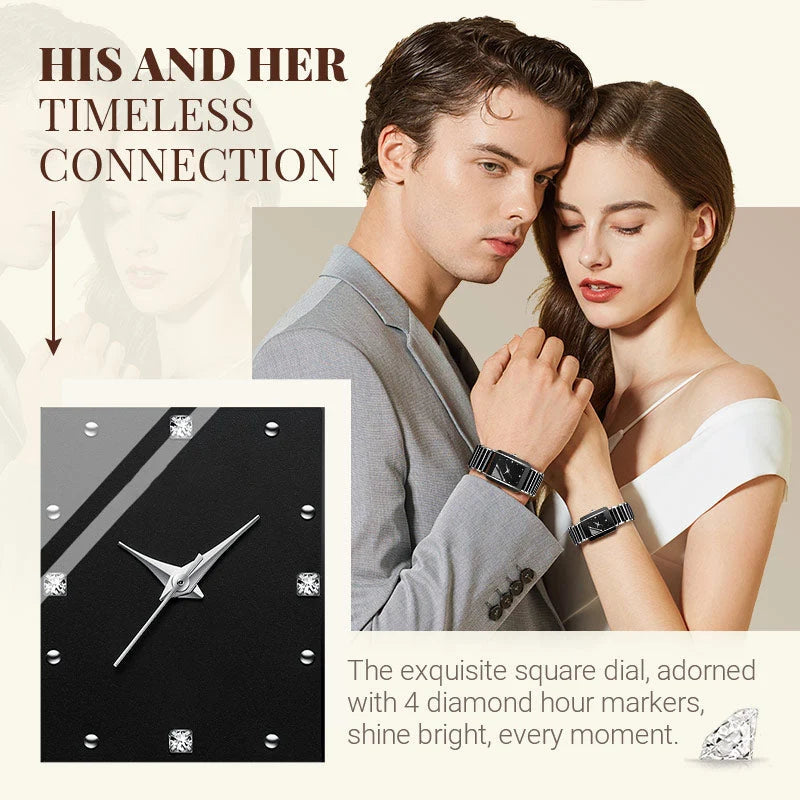 ⌚fashion Ceramic Square Quartz Watch