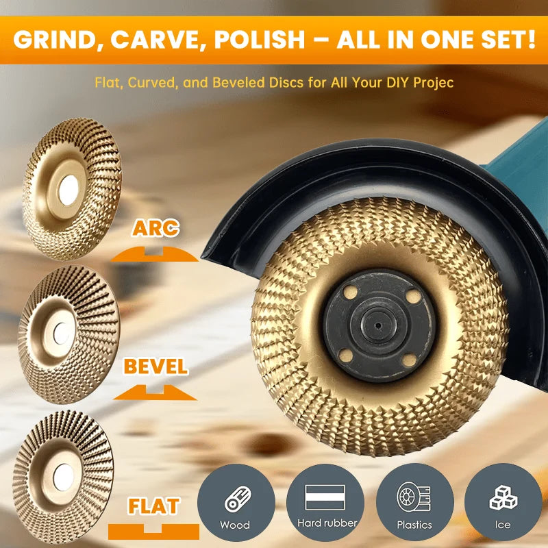 3PCS Wood Carving Disc Set