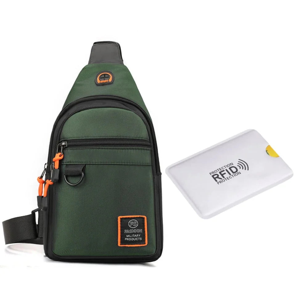 Waterproof Multi-pocket Crossbody Sling Bag