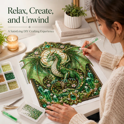 🐉 3D Layered Dragon Diamond Painting Kit, 5 Styles Fantasy Crystal Pearl Drill DIY Art Decor 25×30cm