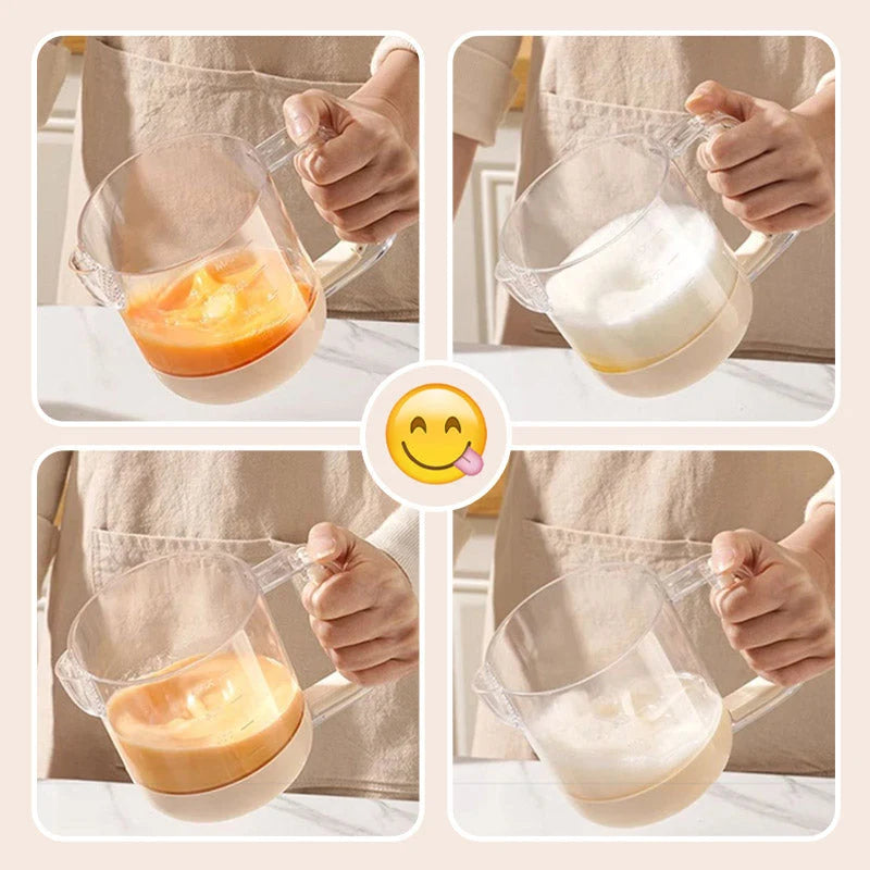Multifunctional Hand-Pressed Egg Stirring Cup with Measuring Scale