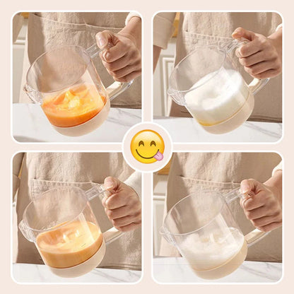 Multifunctional Hand-Pressed Egg Stirring Cup with Measuring Scale