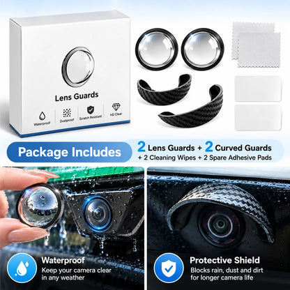 Carbon Fiber Car Backup Camera Rain & Glare Shield – Universal Protective Sun Visor